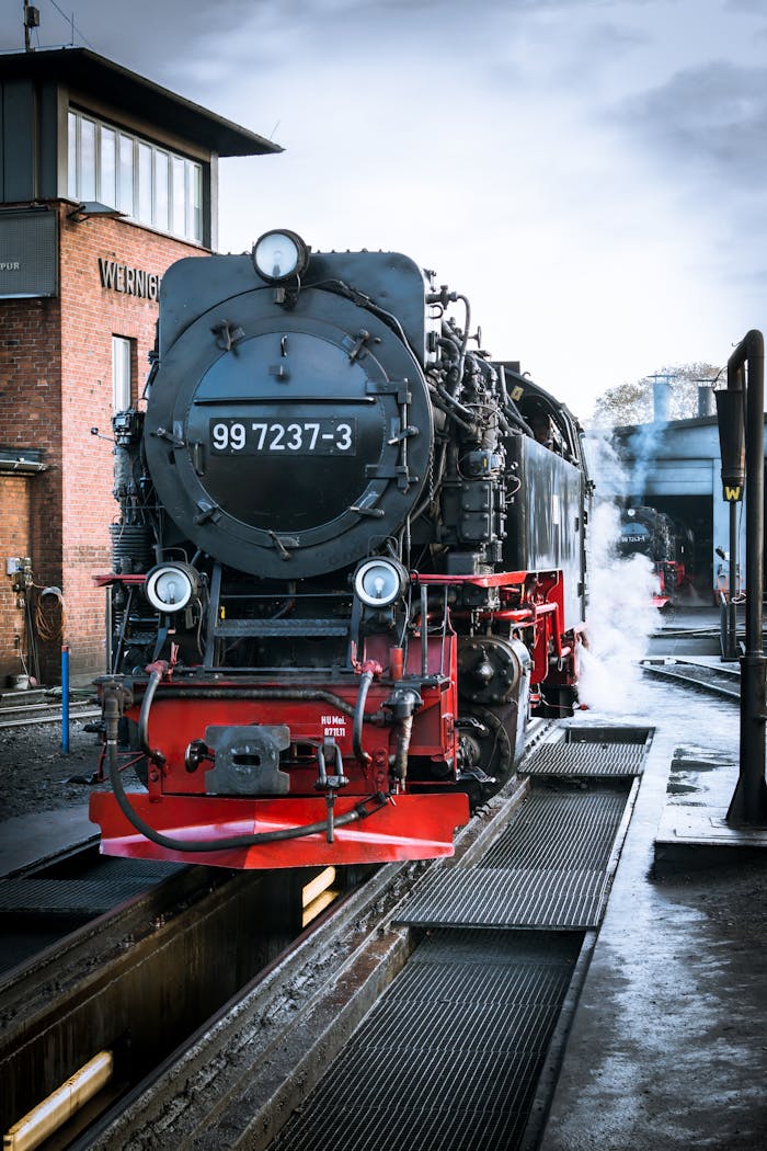 gallery-05 Steam locomotive 99 7237-3 at Wernigerode Railway Station, exuding vintage charm.